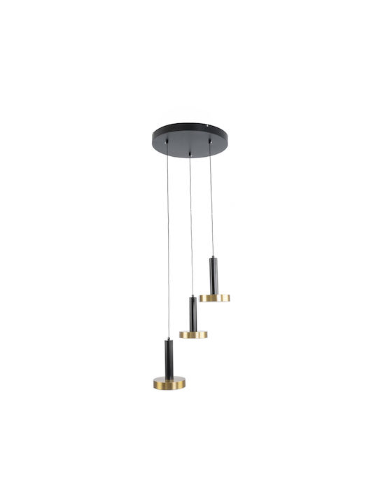 GloboStar ZANE Black LED Pendant Ceiling Light with Warm to Cool White Light 60x20x20cm