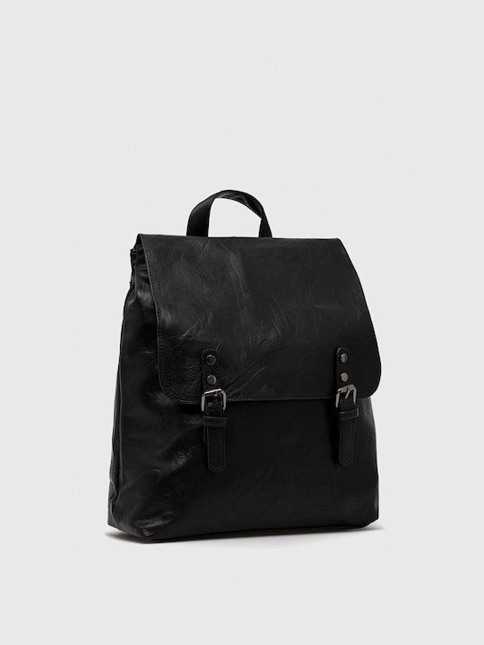 Leather Women's Bag Backpack Black