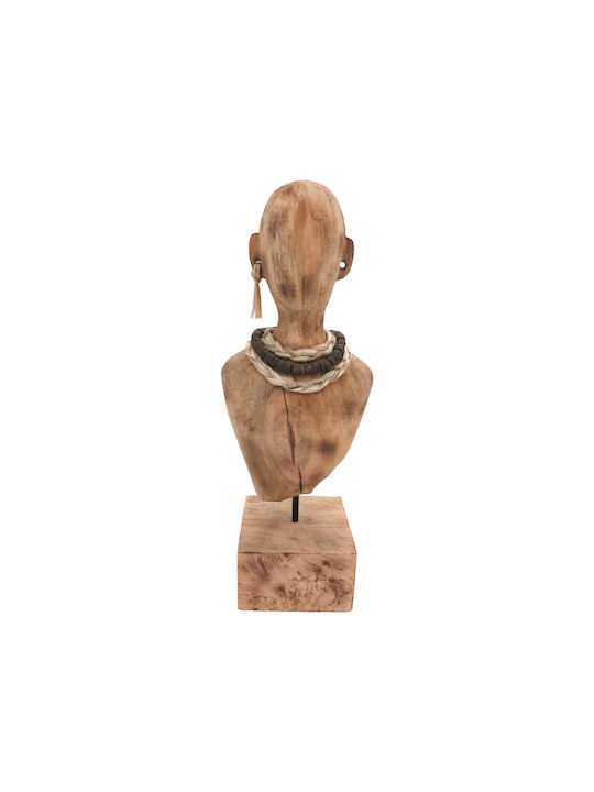 Inart Διακοσμητική Προτομή από Ξύλο Ebia 17x12.5x44cm