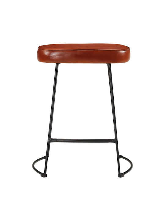 Stool Bar Upholstered with Leatherette Dark Brown 2pcs 40x29.5x53cm