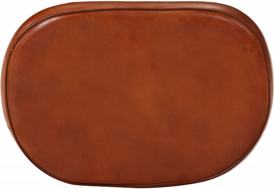 Hocker Bar Gepolstert mit Kunstleder Dark Brown 2Stück 40x29.5x53cm
