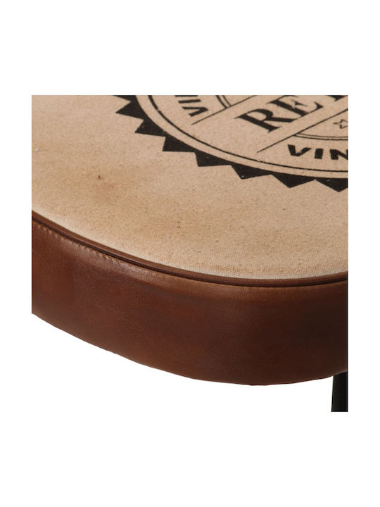 Stool Bar Upholstered with Leatherette Dark Brown 2pcs 41x29x62cm