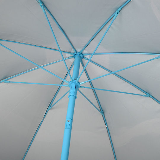 Estia Save the Aegean Folding Beach Umbrella Diameter 2m with UV Protection and Air Vent Tranquil Tides