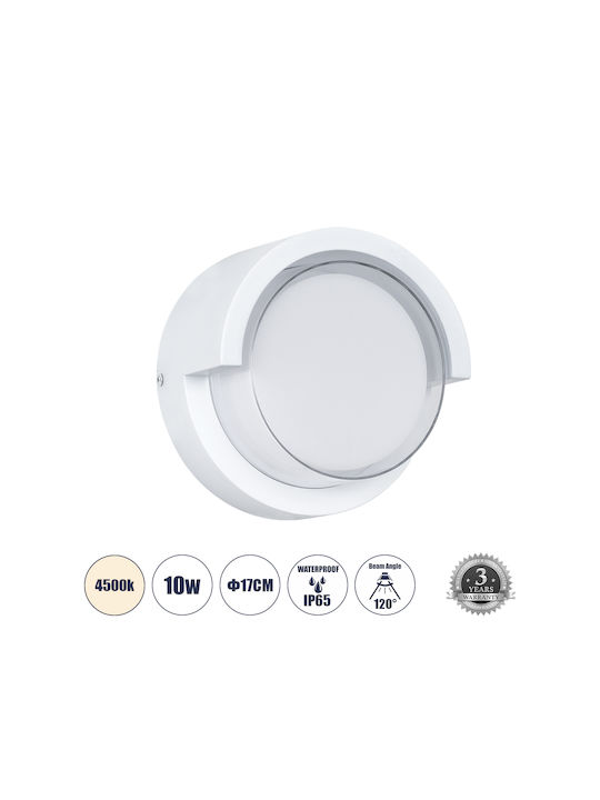 GloboStar Apex Στεγανή Πλαφονιέρα LED 10W 4500K 17x17x9εκ.
