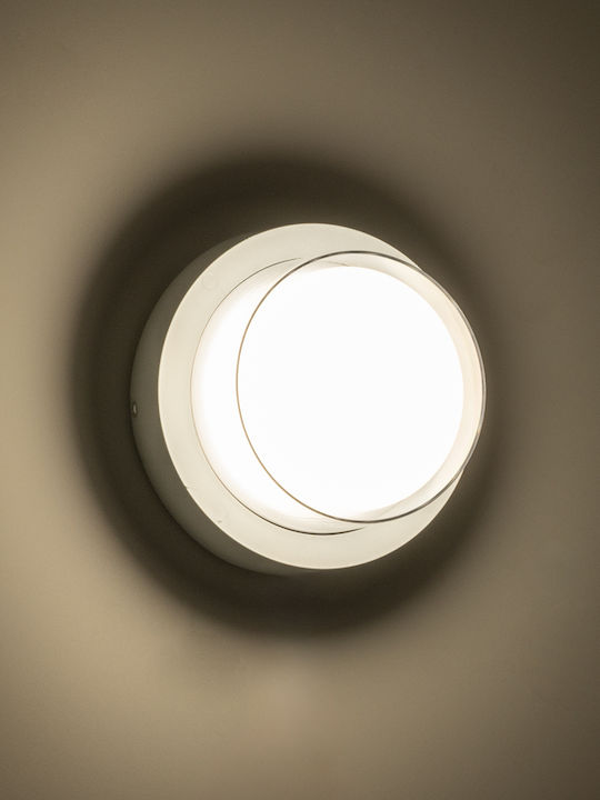 GloboStar Nexus Επιτοίχια Εξωτερική Πλαφονιέρα LED IP65 10W με Φυσικό Λευκό Φως 17x17x9εκ.