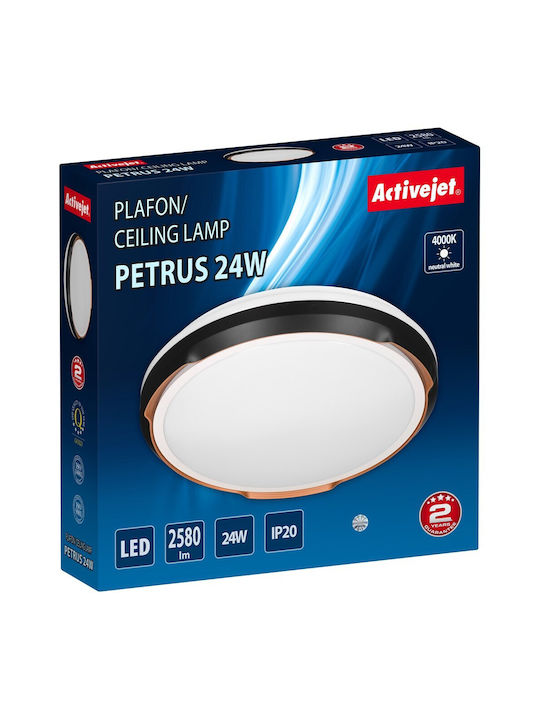 Active Jet Таванно осветление Черен с Вграден LED