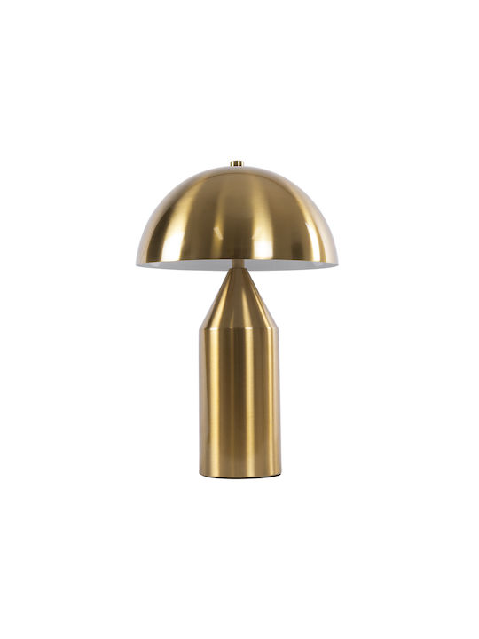 GloboStar Metal Table Lamp for Socket E27 with Gold Shade and Base