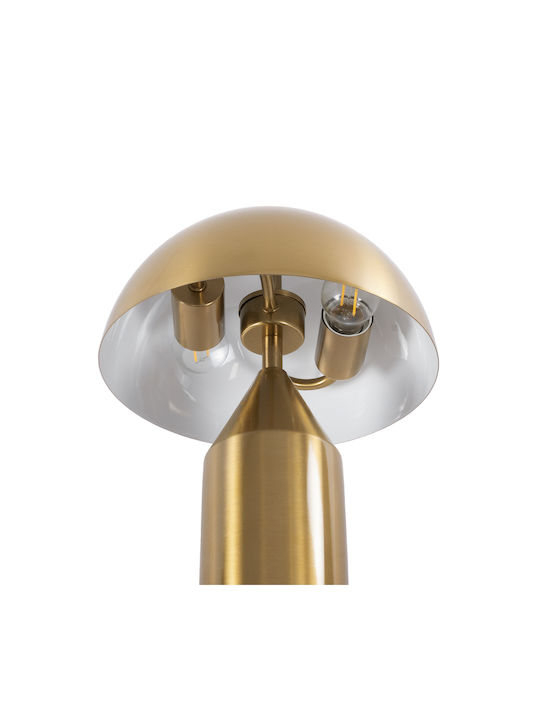 GloboStar Metal Table Lamp for Socket E27 with Gold Shade and Base