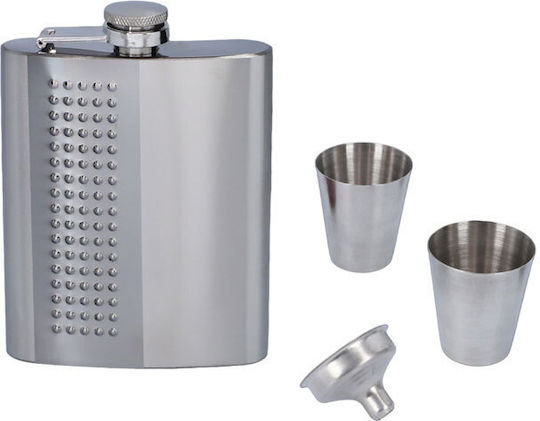 Gentelo Set Sticlă Oțel inoxidabil cu Pahare de Shot & Pâlnie Gri 180ml