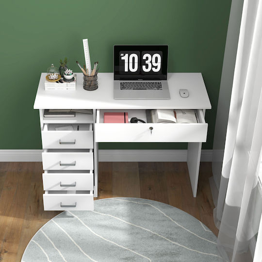 Birou Din Lemn Alb 110x50x76cm