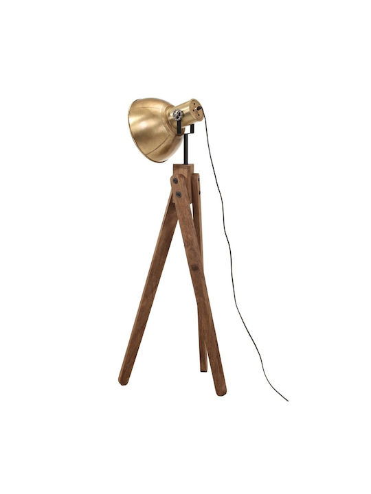 vidaXL Floor Lamp H120xW45cm. with Socket for Bulb E27 Brown