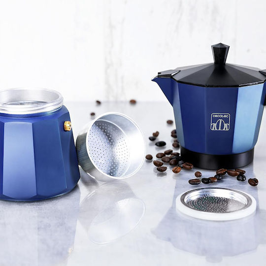 Cecotec Mokclassic Μπρίκι Espresso 6cups Inox Μπλε