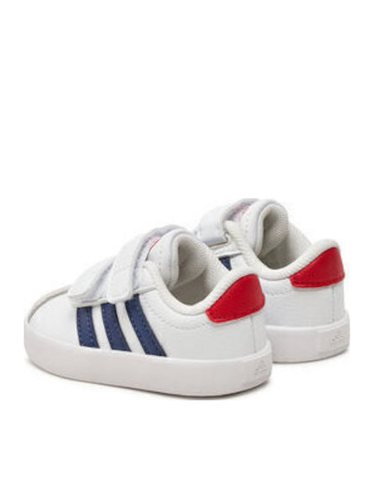 VL Court 3.0 Cf Kids Sneakers With Hoop & Loop Closure White