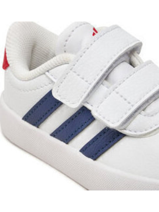 VL Court 3.0 Cf Kids Sneakers With Hoop & Loop Closure White