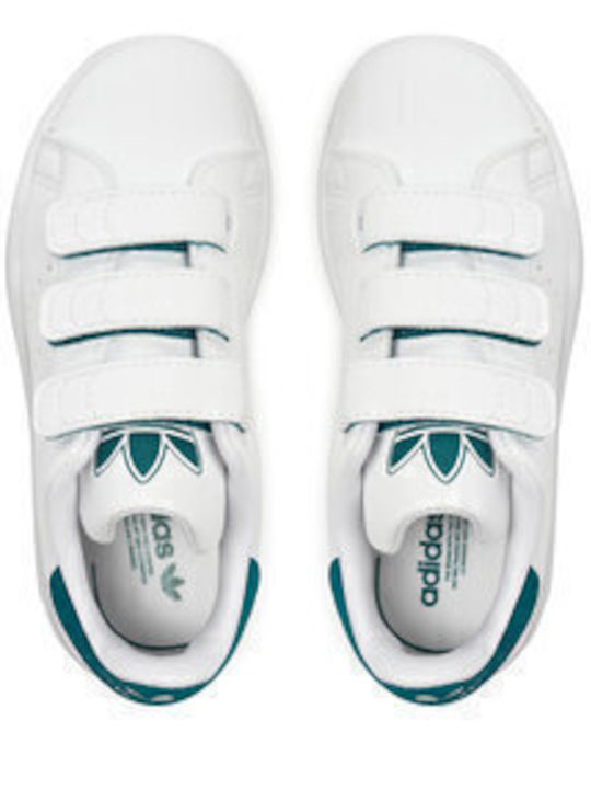 Stan Smith Cf C Παιδικά Sneakers με Σκρατς Λευκά