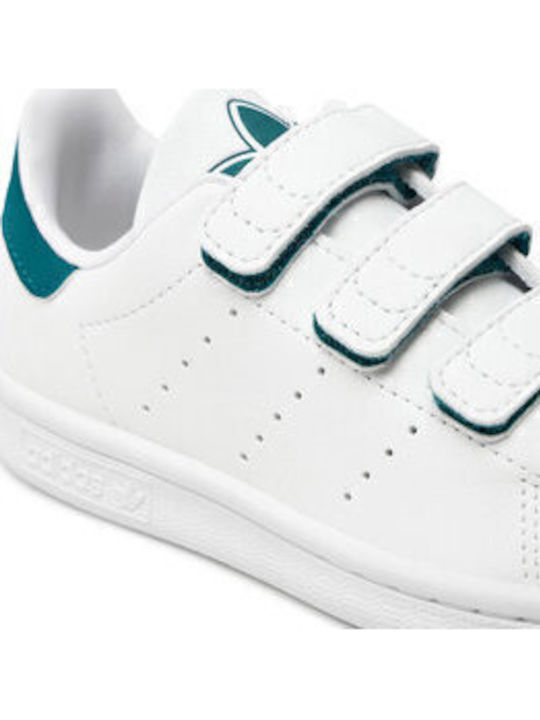 Stan Smith Cf C Παιδικά Sneakers με Σκρατς Λευκά