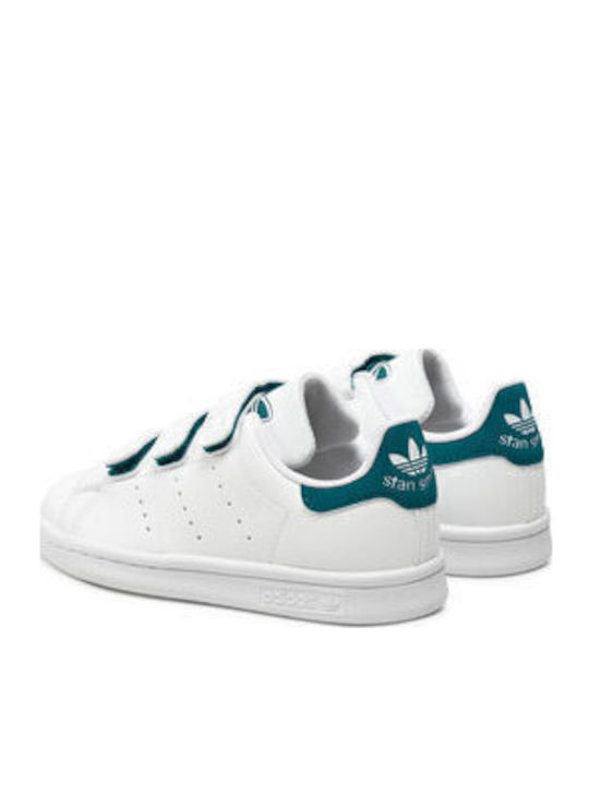 Stan Smith Cf C Παιδικά Sneakers με Σκρατς Λευκά