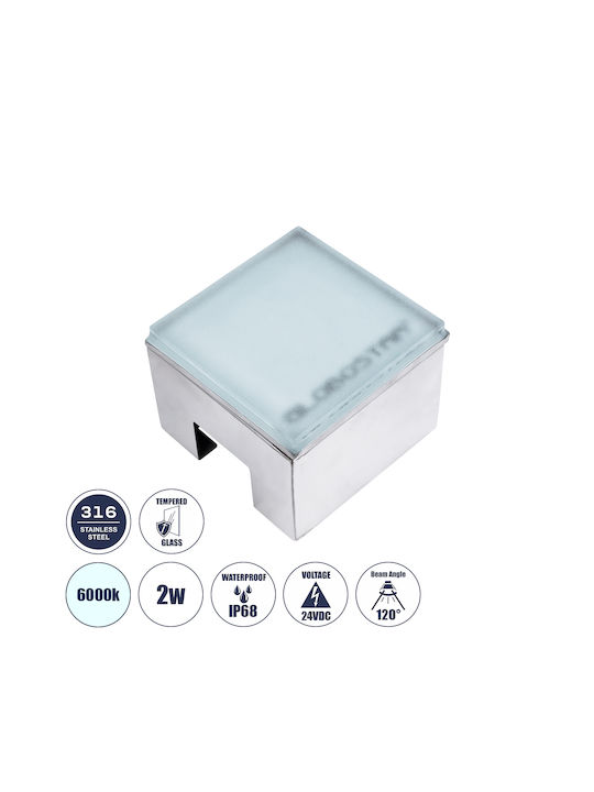 GloboStar Σποτ Δαπέδου LED 2W 8x10cm GloboStar Σποτ Δαπέδου LED 2W 8x10cm
