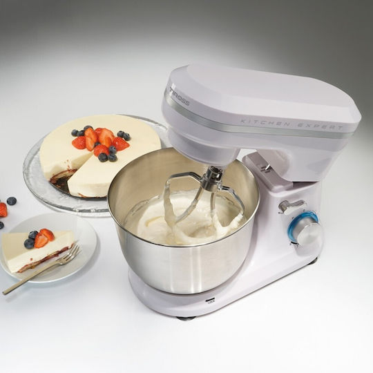 Tiross Stand Mixer 1000W with Stainless Mixing Bowl 4.7lt