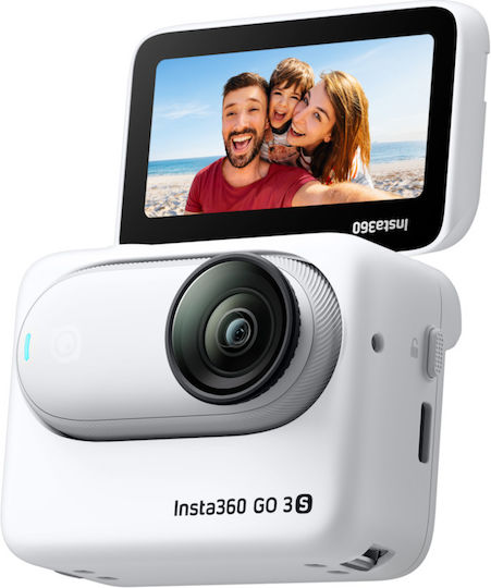 GO 3S 64GB Екшън Камера 4K Ultra HD 360° Подводна Стандартна с Екран 2" и Wi-Fi Арктическо Бяло