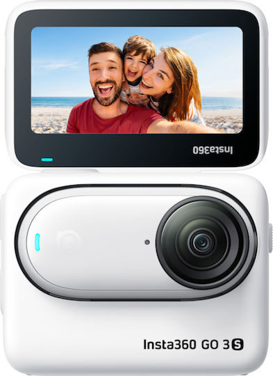 GO 3S 64GB Екшън Камера 4K Ultra HD 360° Подводна Стандартна с Екран 2" и Wi-Fi Арктическо Бяло