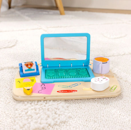 Melissa & Doug Baby Laptop-Tablet made of Wood for 12++ Months