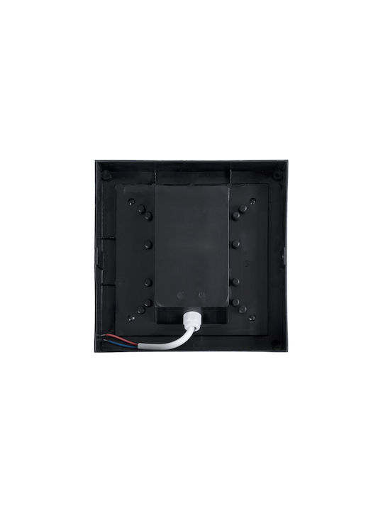 GloboStar Apex Square Wall-Mounted Outdoor Ceiling Lamp LED IP65 10W with Natural White Light 17x17x9cm