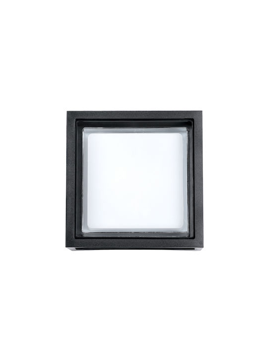 GloboStar Majestic Επιτοίχια Εξωτερική Πλαφονιέρα LED IP65 10W με Φυσικό Λευκό Φως 17x17x9εκ.