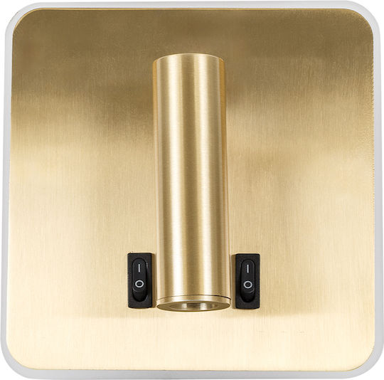 GloboStar Lady-S Modern Lamp Wall with Integrated LED and Natural White Light Gold 15x7cm