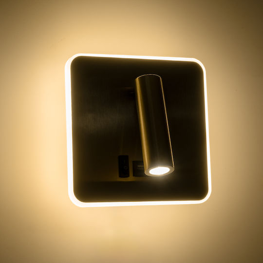 GloboStar Lady-S Modern Lamp Wall with Integrated LED and Natural White Light Gold 15x7cm