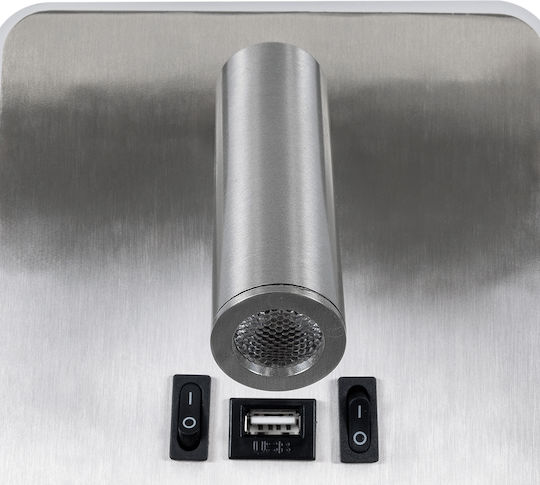 GloboStar Lady-S Single LED Natural White Spot in Silver Color