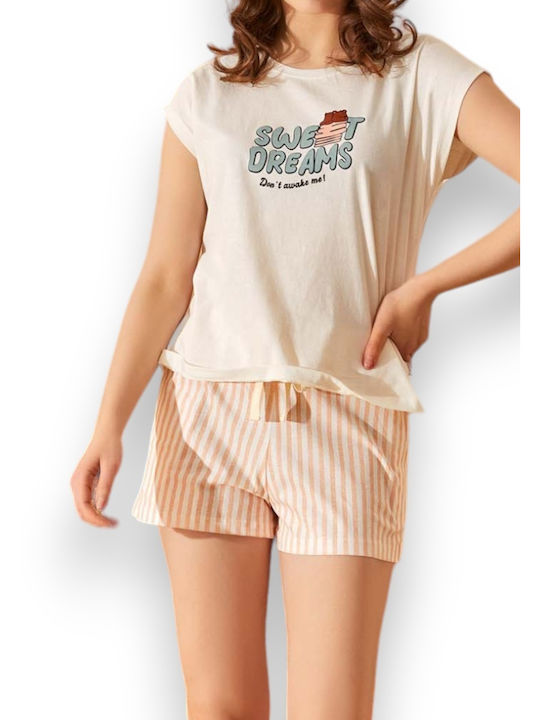 Dreams Summer Women's Pyjama Set Beige