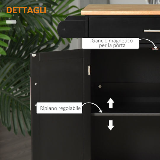 Floor Cabinet Black 83x45x91.5 cm