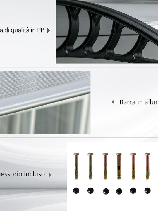 Outsunny Πολυκαρβονικό Στέγαστρο Π303xΒ96cm