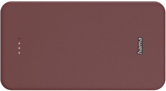 HAMA Colour 20 Power Bank 20000mAh με Θύρα USB-A και Θύρα USB-C Κόκκινο