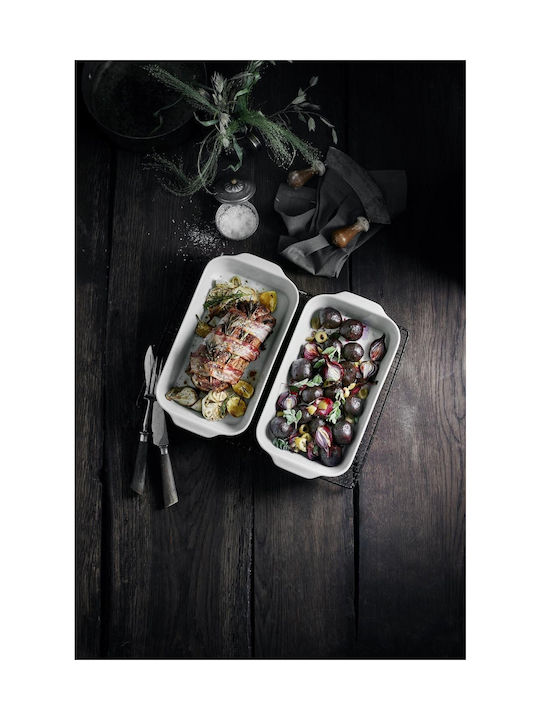 Pillivuyt Porcelain Rectangular Heat-Resistant Cookware 44.5x26x7.8cm
