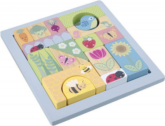 Wooden Kids Puzzle Pegged for 3+ Years 18 Pieces Orange Tree Toys