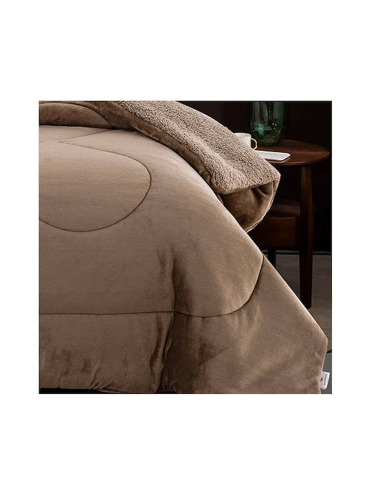 Sunshine Bettbezug Einzelbett 160x240cm Coral Dark Beige