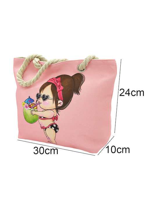 Gift-Me Παιδική Τσάντα Θαλάσσης Ροζ 30x24x10εκ.
