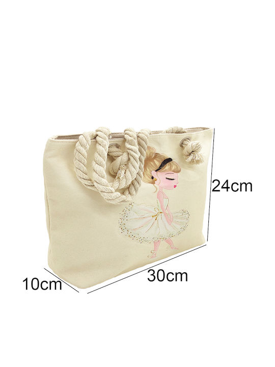 Gift-Me Kinder Rucksack Strandtasche Beige 30cmx24cmx10cmcm