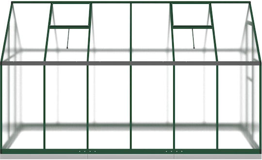 vidaXL 3266330 Оранжерия Къща с Алуминиева Рамка 3.34x1.69x22m
