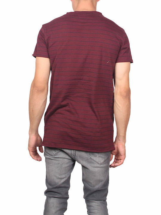 Anerkjendt Herren T-Shirt Kurzarm Burgundisch