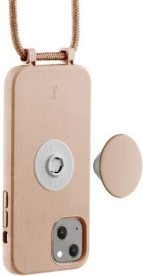 Just Elegance PopGrip Back Cover Σιλικόνης Μπεζ (iPhone 12 / 12 Pro)