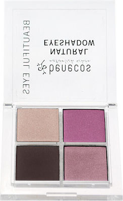 Benecos Four Shades Eye Shadow Palette in Solid Form 8gr