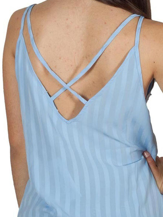 Bluza Damă Cu Bretele Albastru