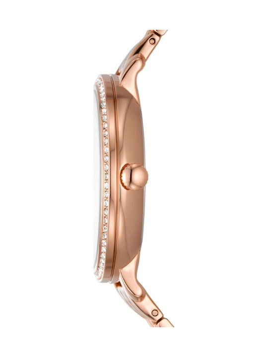 Fossil Jacqueline Damen Uhr mit Rose Gold Metallarmband
