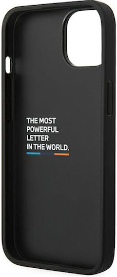 BMW Carbon Задна корица Кожа / Текстил Син (iPhone 14 Plus)