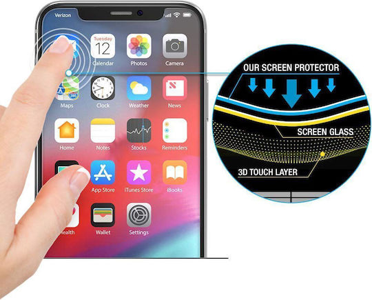 Hofi 0.3mm Full Face Tempered Glass Μαύρο (iPhone 11 / XR)