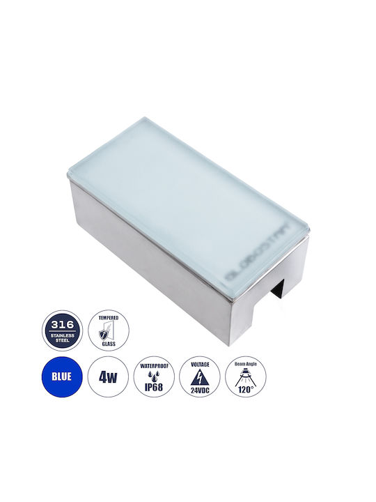 GloboStar Σποτ Δαπέδου LED 4W 8x10cm GloboStar Σποτ Δαπέδου LED 4W 8x10cm
