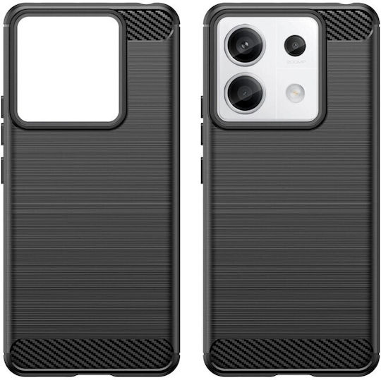 Hurtel Carbon Back Cover Σιλικόνης Μαύρο (Redmi Note 13 Pro+)